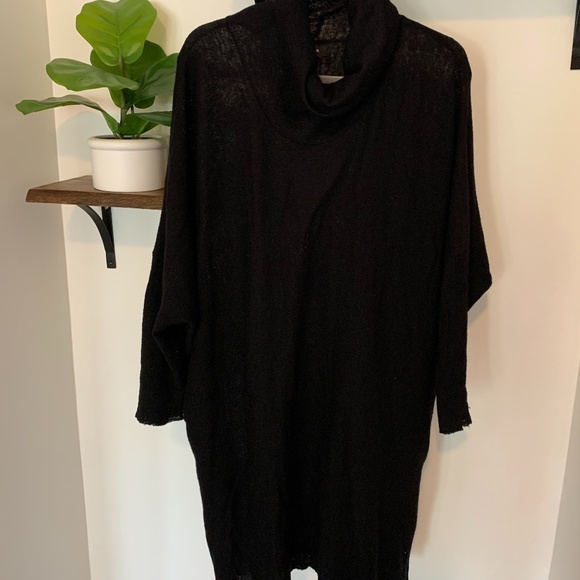 Black Turtleneck Zipper Dress - Picture 1 of 5